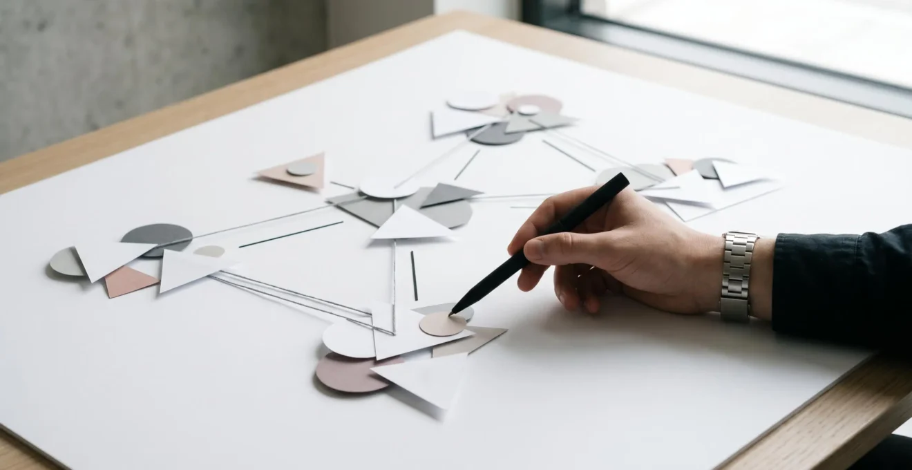 Stratégie de déploiement sémantique SEO avec architecture de contenu organisée et connexions thématiques visuelles