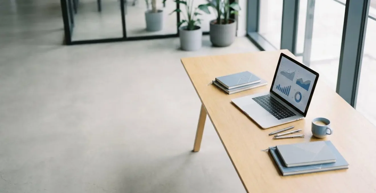 Espace de travail stratégique pour l'organisation de campagnes publicitaires avec vue d'ensemble sur plusieurs écrans de performance